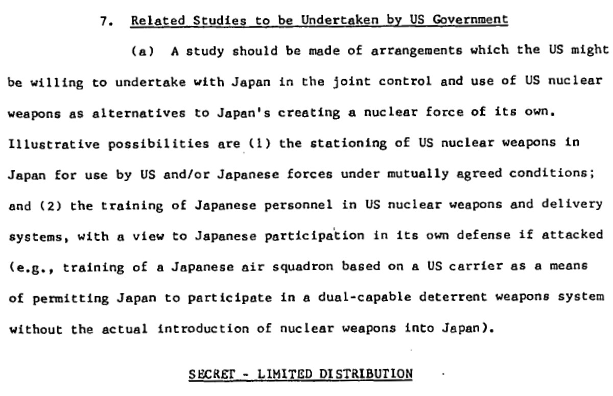 「日米核共有研究」を提言　米政府の秘密文書を読む　中国核実験の翌1965年
