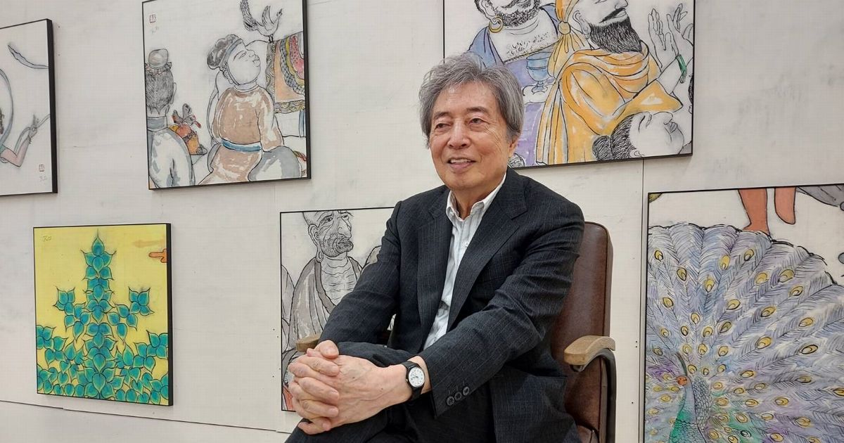 細川護煕 サイン 内閣総理大臣 直筆揮毫色紙 「花紅柳緑」 額装・未展示 ウクライナのために何ができるか？ 二つの「新作」絵画に込めた細川護